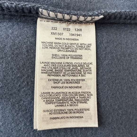 COLUMBIA Mens Full Zip YKK Blue Fleece Jacket Sweater Medium M - Picture 7 of 7